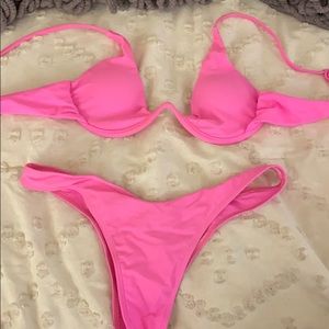 Hot pink bikini set